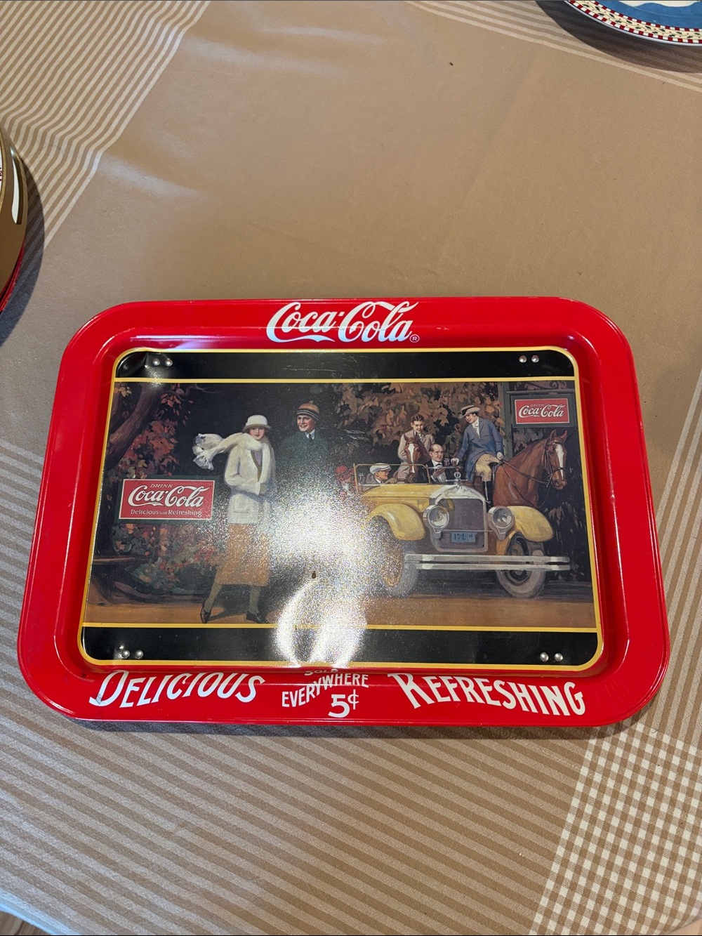 Coca-Cola Red Retro Automobile Serving Tray